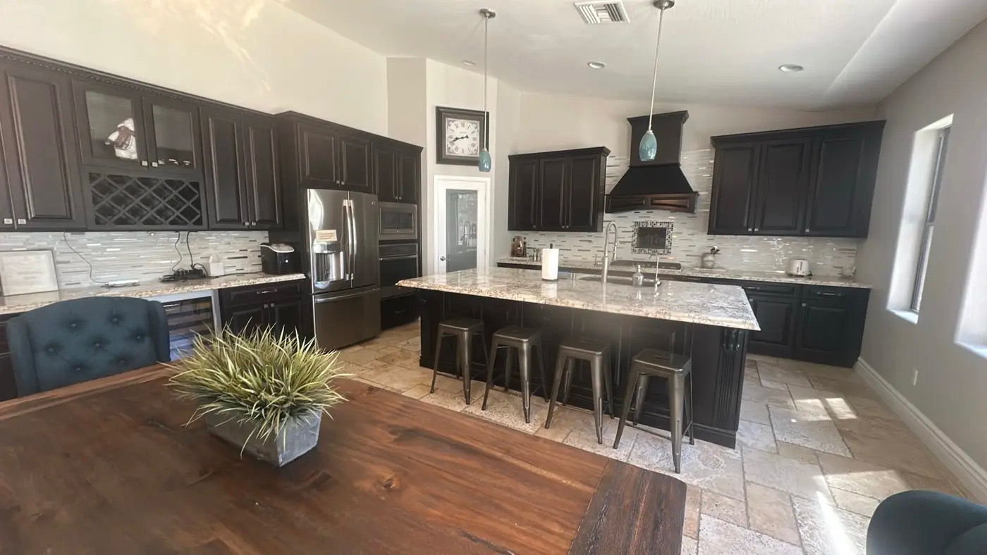 Property-ready kitchen cleaned by Handy Girlz